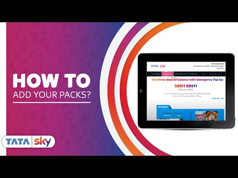 Tata Sky | DIY | How to add your packs?