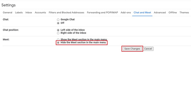 How to Enable or Disable Chat and Meet from Gmail